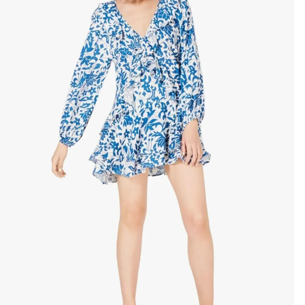 Free People Rebecca Floral Print Ruffled Dress
